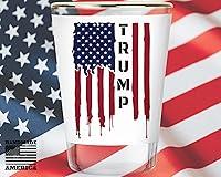 Algopix Similar Product 9 - Trump Shot Glass  USA Flag Patriotic