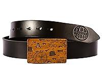 Algopix Similar Product 2 - Leather Belt Wooden Buckle USA Flag