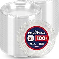 Algopix Similar Product 17 - Munfix 6 Inch Clear Plastic Plates 100