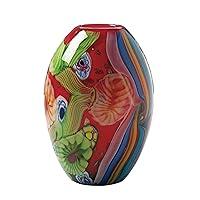 Algopix Similar Product 3 - Accent Plus Red Floral Flow Glass Vase