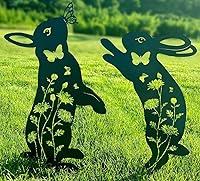 Algopix Similar Product 5 - Doesen Metal Bunny Garden Decor 17