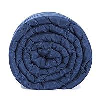 Algopix Similar Product 20 - BlanQuil Basic Weighted Blanket Navy