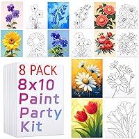 Algopix Similar Product 17 - 8 Pack Paint and Sip Canvas Painting