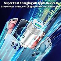 Chargeur Voiture USB C iPhone[Certifié Apple MFi],38W PD&QC3.0