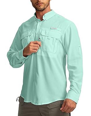 Best Deal for Men's Sun Protection Fishing Shirts Long Sleeve