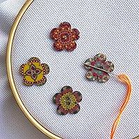 Algopix Similar Product 3 - 4 Pieces Flower Needle Minders Magnetic