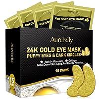 Algopix Similar Product 5 - Aurchdly Under Eye Patches24K Gold 15