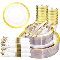 Algopix Similar Product 2 - Liacere 350PCS Clear Gold Plastic