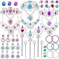 Algopix Similar Product 19 - Princess Pretend Jewelry Toy 48 Pcs