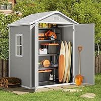 Algopix Similar Product 11 - Gizoon Outdoor Storage Shed 6x4 FT