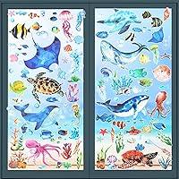 Algopix Similar Product 17 - HOWAF 8 Sheets Ocean Animal Window