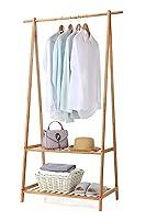 Algopix Similar Product 19 - Finnhomy Bamboo Clothes Rack Portable