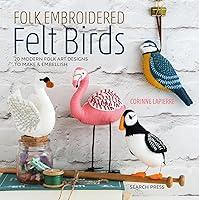 Algopix Similar Product 17 - Folk Embroidered Felt Birds 20 Modern