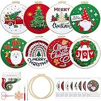 Algopix Similar Product 11 - Riceshoot 8 Set Christmas Embroidery