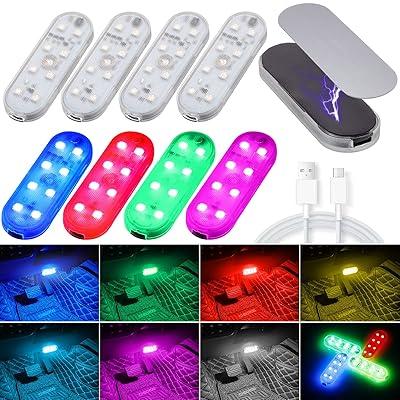 USB LED Atmosphere Lights Mini Car Interior Ambient Lighting Kit-Universal  (White, 2 pcs)