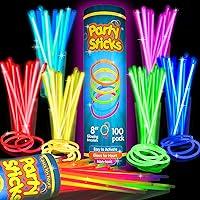 Algopix Similar Product 9 - 100 Ultra Bright Glow Sticks Bracelets