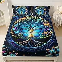 Algopix Similar Product 4 - AILONEN Tree of Life Fitted Sheet Sets