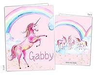 Algopix Similar Product 3 - Rainbow Unicorn Pocket Folder Gift Name