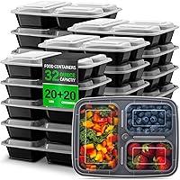 Algopix Similar Product 2 - Ez Prepa 20 Pack 32oz 3 Compartment