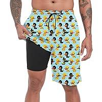 Algopix Similar Product 9 - Mens Swim Trunks with Compression