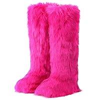 Algopix Similar Product 18 - ZVC Womens Faux Fur Boots Comfortable