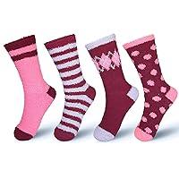 Algopix Similar Product 2 - BASICO Womens Fuzzy Socks Warm Slipper
