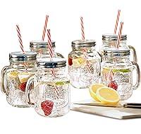 Algopix Similar Product 15 - Estilo Glass Mason Jars with Handles