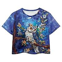 Algopix Similar Product 18 - Pointodoor Owl Girls Crop Shirt Kids