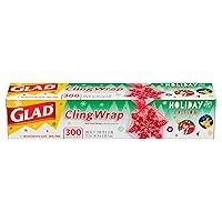 Algopix Similar Product 9 - Glad Holiday Red ClingWrap Plastic Wrap