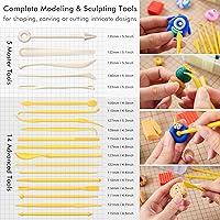 Polymer Clay 36 Colors, Modeling Clay for Kids DIY Starter Kits, Oven Baked Model  Clay, Non-Sticky,with Sculpting Tools, Gift for Children and Artists (36  Colors A)