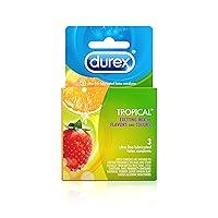 Algopix Similar Product 19 - Durex Tropical Flavors Condom, 3 Count