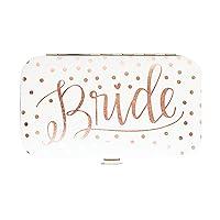 Algopix Similar Product 5 - Bride Gold Tone Polka Dot Vegan Leather