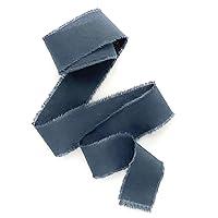 Algopix Similar Product 2 - Cold grey 1 inch wide 5 yds frayed