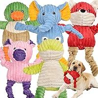 Algopix Similar Product 3 - LECHONG 5 Pack Tough Dog Toys Stuffed