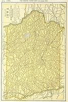 Algopix Similar Product 5 - Iowa Map Journal Vintage 1891 Map of