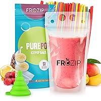 Algopix Similar Product 9 - Frozip 50pcs 16oz Drink Pouches for