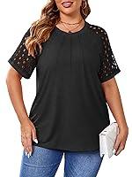 Algopix Similar Product 1 - TAKEYAL Plus Size Tops for Women Lace