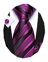 Algopix Similar Product 12 - BarryWang Stripe Men Ties Set Classic