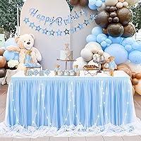 Algopix Similar Product 16 - 10ft Tulle Table Skirt for Rectangle or