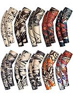 Algopix Similar Product 10 - Boao 10 Pairs Mens Cooling Arm Sleeves