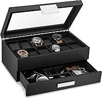 Algopix Similar Product 5 - Glenor Co Watch Box with Valet Drawer