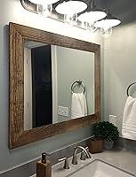 Algopix Similar Product 4 - Shiplap Rustic Wood Framed Mirror