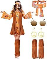 Algopix Similar Product 1 - SATINIOR 70s 60s Hippie Costume Set 70s