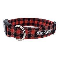 Algopix Similar Product 19 - Red  Black Buffalo Plaid Collar for