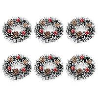 Algopix Similar Product 3 - WYSRJ 6 Pcs Christmas Candle Rings 47