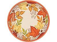 Algopix Similar Product 8 - Fall Foliage  Round Paper Plates 105