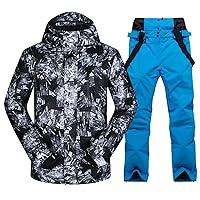 Algopix Similar Product 2 - Mens Ski Jacket and Pants Set Ski Suit