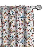Algopix Similar Product 14 - Ambesonne Mexican Window Curtains