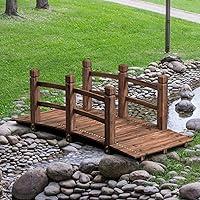 Algopix Similar Product 15 - Giantex 5 FT Wooden Garden Bridge