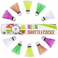 Algopix Similar Product 7 - Neon Plastic Shuttlecocks  10Count of